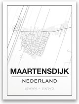 Poster/plattegrond MAARTENSDIJK - A4