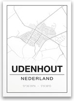 Poster/plattegrond UDENHOUT - A4