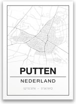 Poster/plattegrond PUTTEN - A4