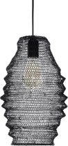 Hanglamp staal net gaas zwart H36 cm