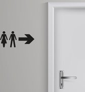 Toilet sticker Man/Vrouw 3 | Toilet sticker | WC Sticker | Deursticker toilet | WC deur sticker | Deur decoratie sticker