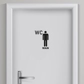 Toilet sticker Man 2 | Toilet sticker | WC Sticker | Deursticker toilet | WC deur sticker | Deur decoratie sticker