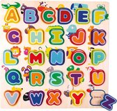 BINO Houten alfabet puzzel met dieren | houten puzzel | alfabet