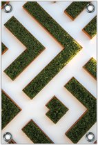 Tuinposter –Plantenbakken van bovenaf – 60x90cm Foto op Tuinposter (wanddecoratie voor buiten en binnen)