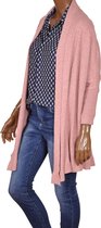 Roezel vest met driekwart mouwen roze - Maat L/XL/XXL