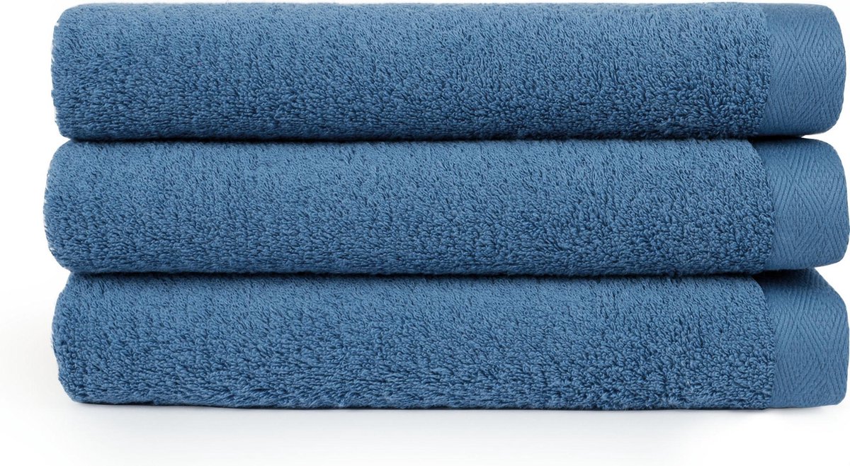 Handdoek 50x100 cm Uni Softy Kobalt Blauw col 3669 - 4 Stuks