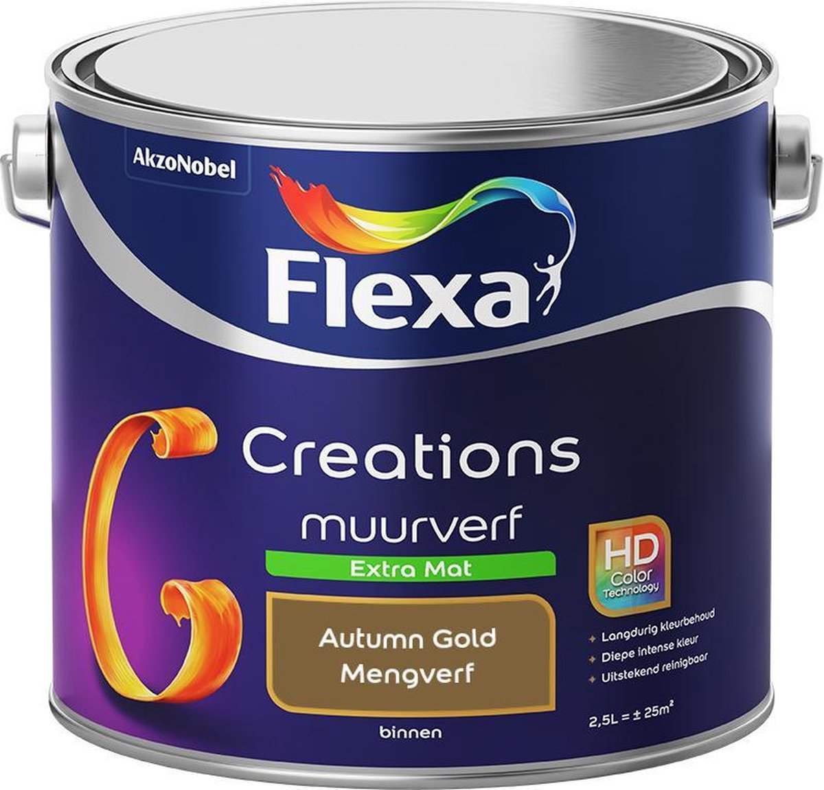 Flexa Creations Muurverf - Extra Mat - Mengkleuren Collectie - Autumn Gold - Goud / Brons - 2,5 Liter