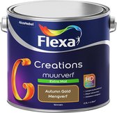 Bol.com Flexa Creations Muurverf - Extra Mat - Mengkleuren Collectie - Autumn Gold - Goud / Brons - 25 Liter aanbieding
