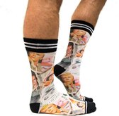 Sock My Feet - Grappige sokken heren - Maat 39-42 - Sock My Bowie - David Bowie sokken - Funny Socks - Vrolijke sokken - Leuke sokken -  Fashion statement - Gekke sokken - Grappige cadeaus - 