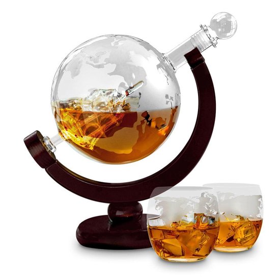 MikaMax- Whiskey Globe Decanter Deluxe