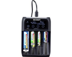 VOLTCRAFT IPC-2 Batterijlader NiMH, NiCd, Li-ion, LiFePO AAAA (mini), AAA (potlood), AA (penlite), C (baby), Sub-C, A, 10440, 14500, 14650, 16340, 17355,