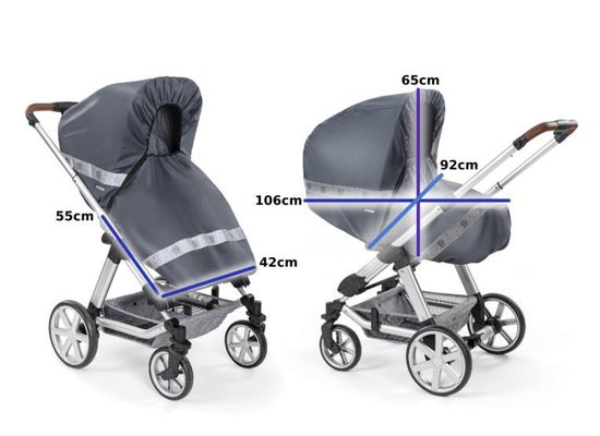 REER DESIGNLINE Rainsafe Classic+ regenhoes voor combi-kinderwagens van Reer — afbeelding 3