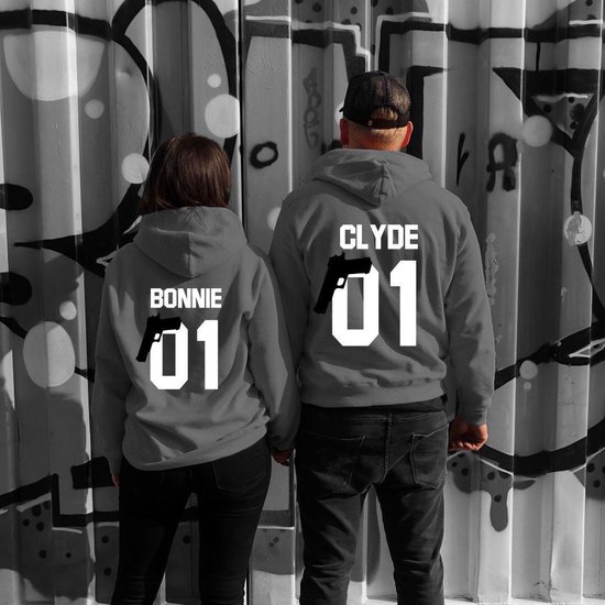 Setje hoodies Bonnie en Clyde | Hoodies voor man/vrouw | Kadotip voor je...  | bol.com