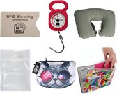 Reisaccessoires -Pakket - Nekkussen - RFID blocker beschermhoes - Travelbags / reiszakken - Kleding opbergzakken - Toilettas- Reisbenodigdheden - Reisorganizer- Bagageweger - MIX - pakket