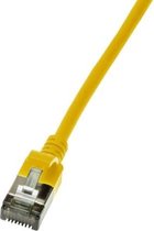 CAT6a U/FTP Ultraflex, 100% koper, geel, 0.5M - Netwerkkabel - Computerkabel - Kabel