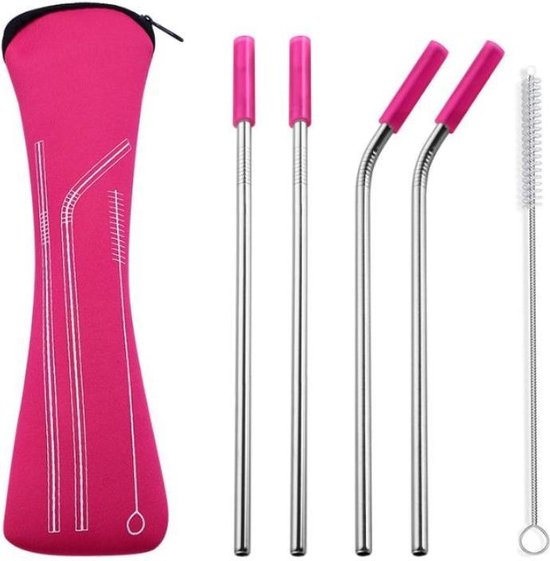 KMFYMPT 16 stuks herbruikbare glazen rietjes, 6 korte 6 lange rechte 4 gebogen glazen rietjes 4 reinigingsborstels, voor bubbelthee, slush, cocktail, sappen
