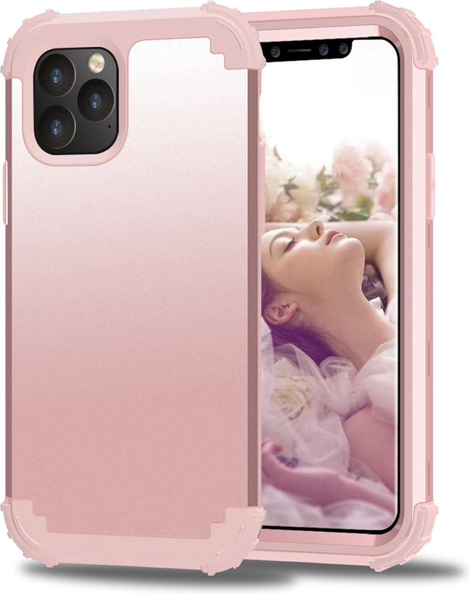 Luxe Back cover voor Apple iPhone 11 Pro - Roze - Shockproof - Armor