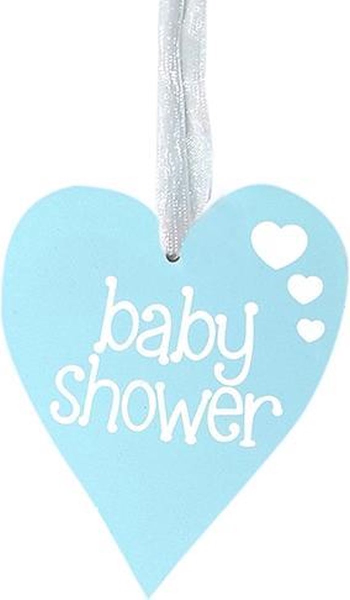 Oaktree - Houten hart Baby Shower Blauw
