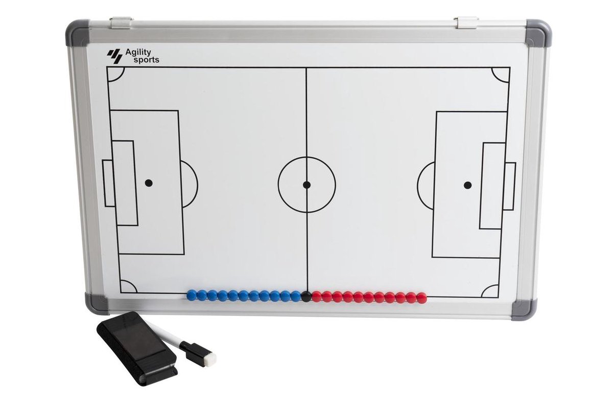 Agility Sports Coachbord voetbal - Tactiekbord 30x45 cm - Inclusief magneten