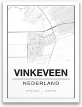 Poster/plattegrond VINKEVEEN - 30x40cm