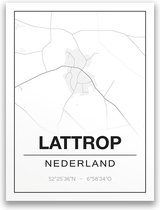 Poster/plattegrond LATTROP - 30x40cm