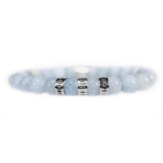 Prachtige aquamarijn edelsteen armband, handgemaakte zilveren sieraden, massief 925 sterling zilver, verwen uzelf voor een speciale gelegenheid, cadeau voor haar - Nederland