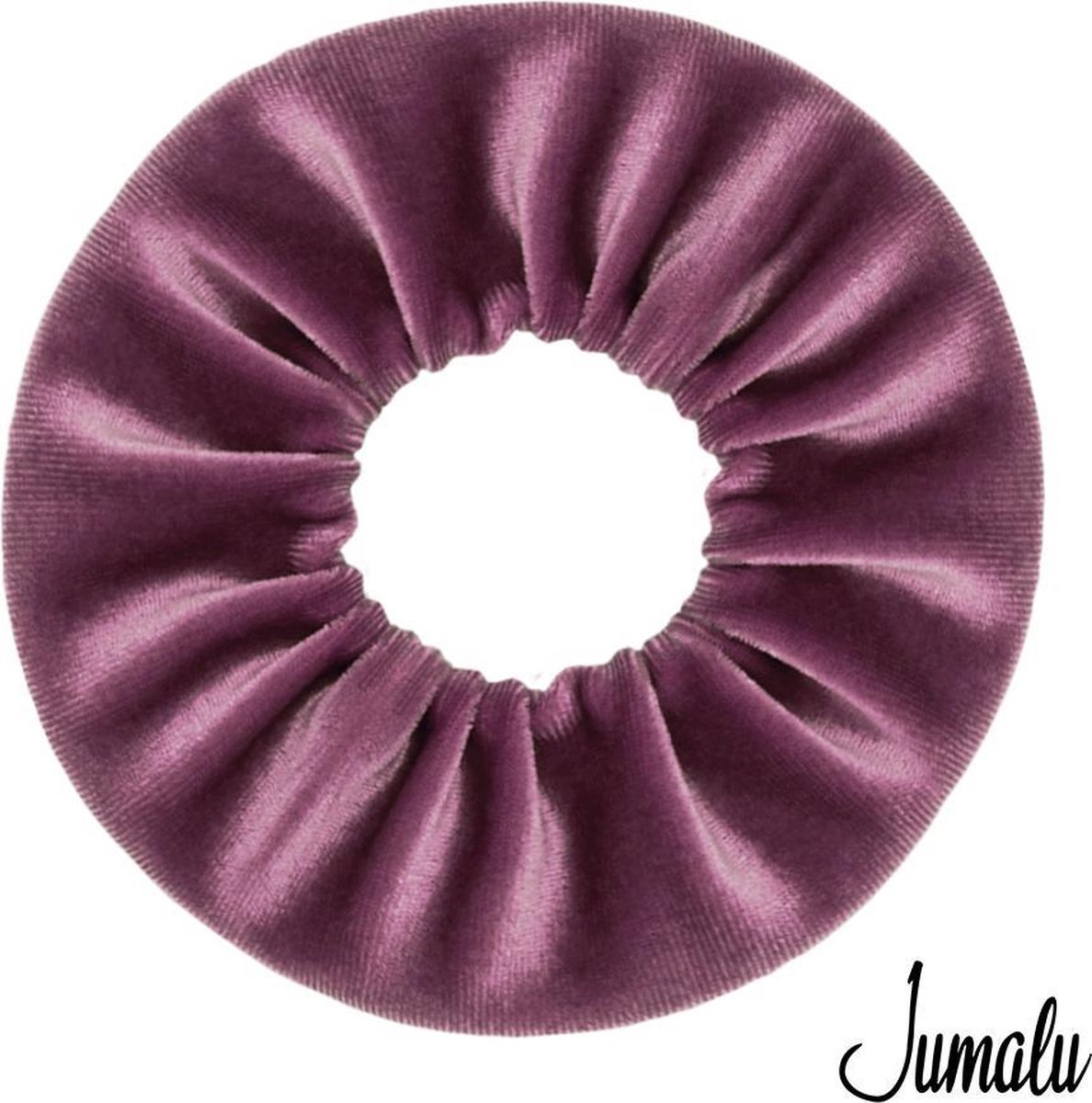 Jumalu scrunchie velvet haarwokkel haarelastiekjes paarsroze 1 stuk