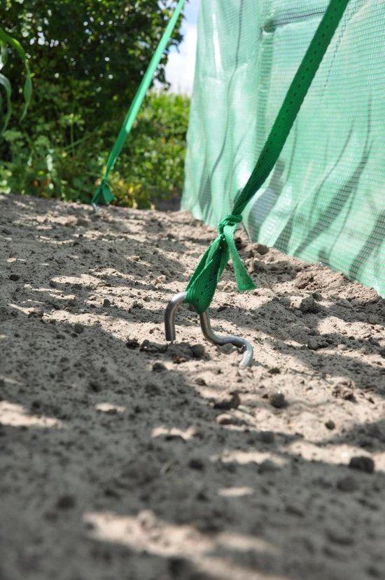Relaxdays kweektunnel folie, met bogen, 3,7 meter, opvouwbaar, tegen ongedierte, vogels en kou, folietunnel, transparant
