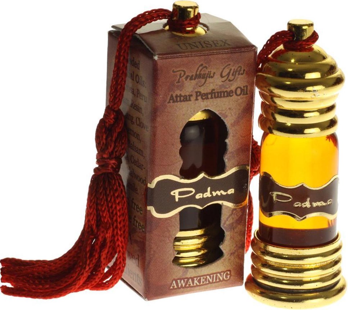 Attar parfum olie 'Padma' (ontwaken), Prabhuji's Gifts, 6 ml