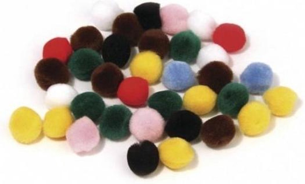 100 Pompons En Peluche Blancs 25 Mm - Pour Couture, Bricolage Créatif, Décoration Tilda