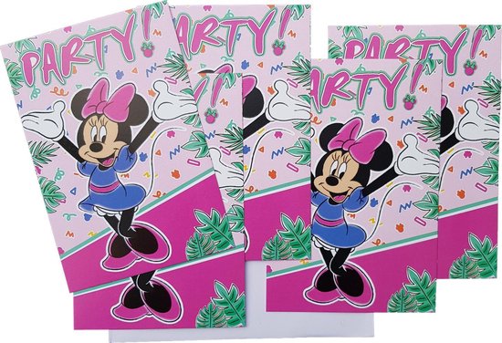 Uitnodigingen Disney Minnie Mouse Hawaii 5 stuks | bol.com