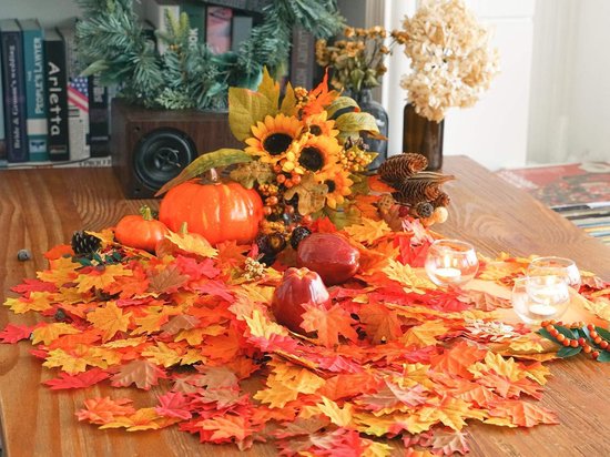 zwaarlijvigheid impliceren Winkelier Herfstdecoratie 800-stuks Herfst Esdoorn Bladeren | herfstbladeren 9 x 7cm  | gekleurde... | bol.com