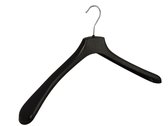 De Kledinghanger Gigant - 20 x Mantel / kostuumhanger kunststof zwart met schouderverbreding, 50 cm