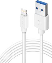 Olesit Lightning 3 Meter Fast Charge 2.4A - Oplaadkabel - Veilig laden - Data Sync & Transfer  - Geschikt Voor Apple iPhone / iPad en iPod - IOS 14 en Hoger - Wit