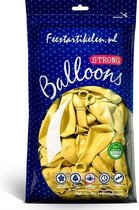 Metallic ballonnen 1e klas geel 100 stuks