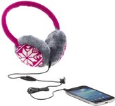 Cache-oreilles Audio / cache-oreilles avec connexion audio / hiver rose vif
