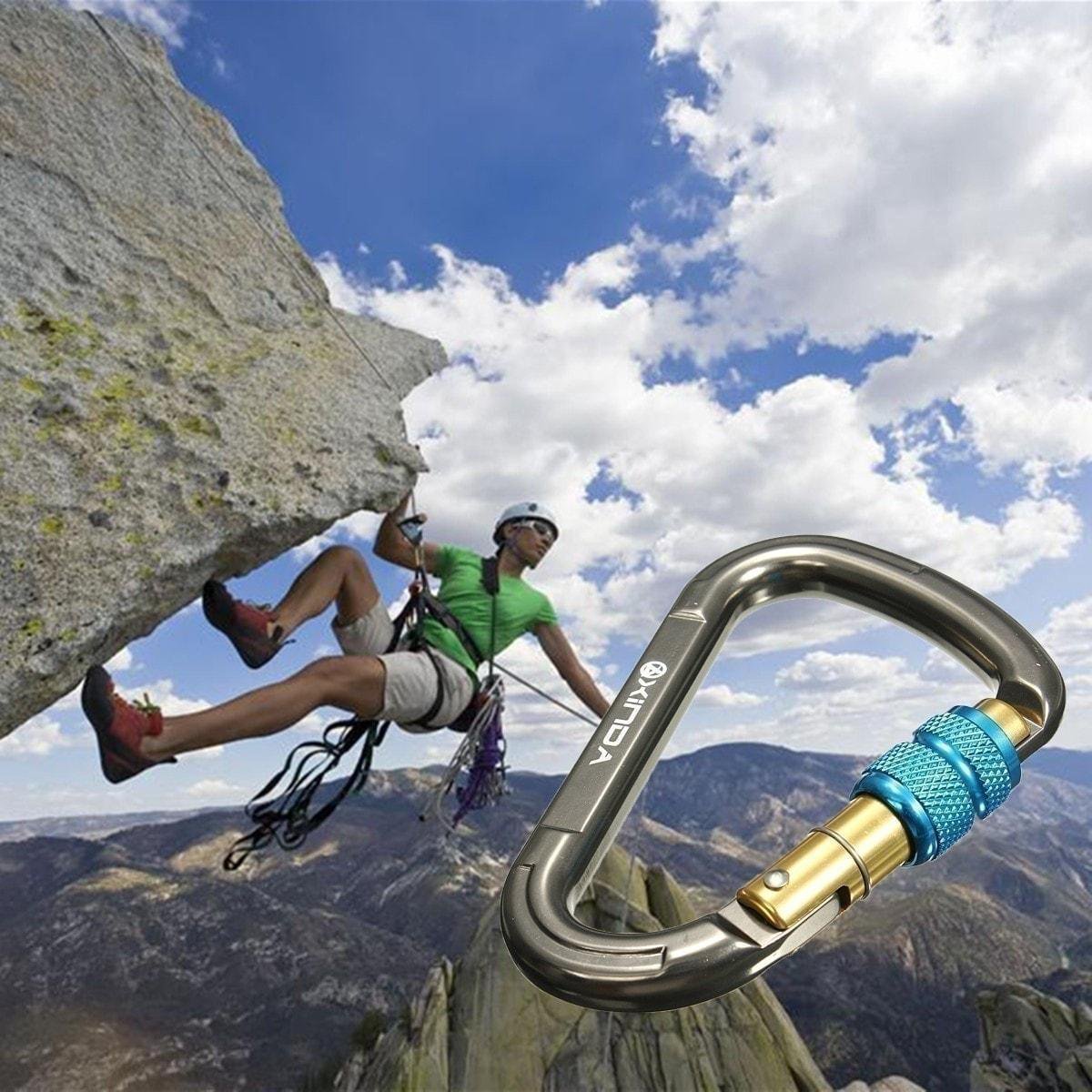 Mousqueton De Sécurité O Form 25KN - Acier Allié, Pour Escalade, Alpinisme, Travail En Hauteur - 4