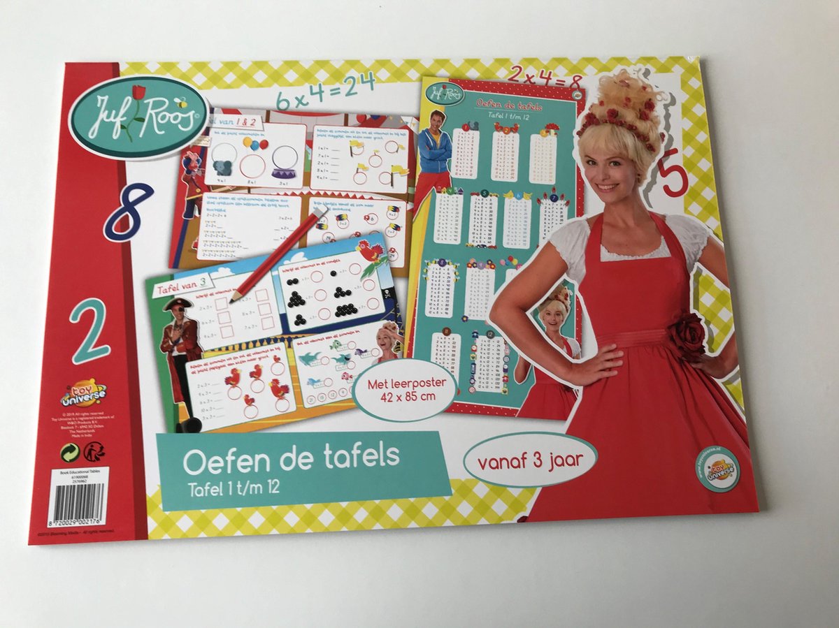 juf roos- tafeltjes - rekenen - oefenen - ik leer rekenen - ik oefen