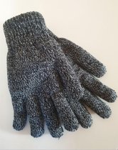 Warme handschoenen man met fleece - grijs zwart gespikkeld