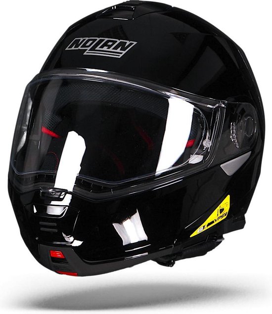 NOLAN N100-5 CLASSIC N-COM FLAT BLACK L – Casco Modulare Top Gamma, Omologato P/J