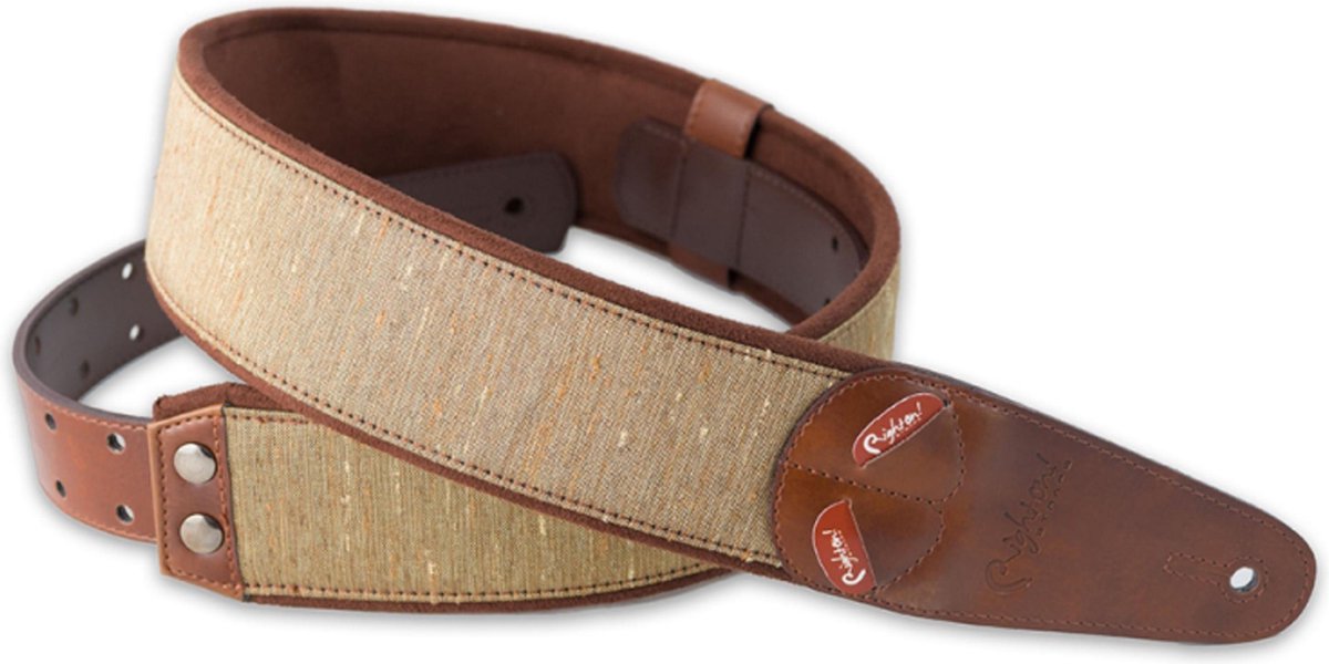 Righton Boxeo Beige - Gitaarband, handgemaakt, vegan - bruin