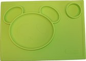 Anti-slip silicone 3D kinder placemat Beer Groen | Kinderplacemat | Anti Slip | Super leuk | By TOOBS