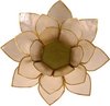 Lotus sfeerlicht naturel goudrand - 13.5 cm - S