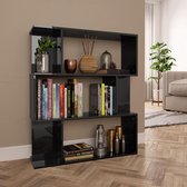 Boekenkast 80x24x96cm Zwart (Incl Magazine Houder) - Boeken kast - Boekenrek - badkamer rek - Woonkamer rek