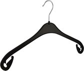 De Kledinghanger Gigant - 20 x Blouse / shirthanger kunststof zwart met rokinkepingen, 43 cm