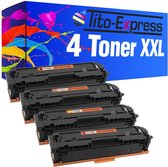 Tito-Express PlatinumSerie® 4 x toner alternatief voor HP CF540X-CF541X-CF542X-CF543X