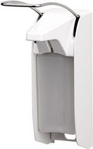 Zeepdispenser wanddispenser 500 ml WIT aluminium ELS 26A/25 met lange beugel