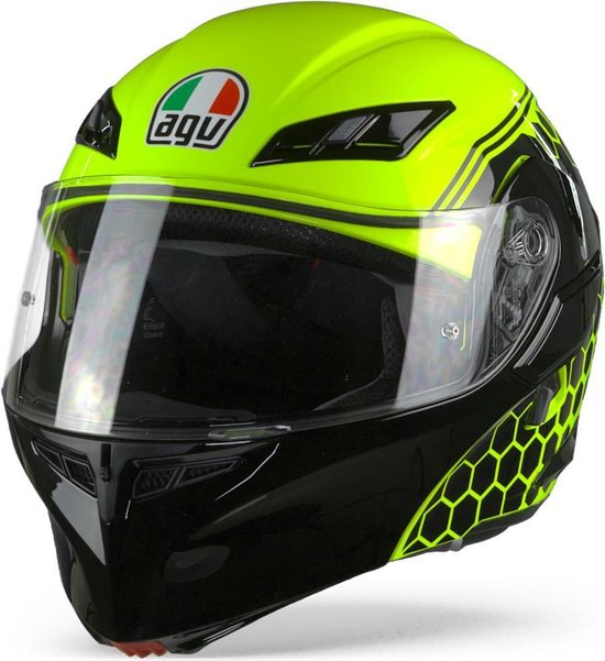 Agv Compact St Detroit Geel Fluo Zwart Integraalhelm - Motorhelm - Maat M |  bol.com