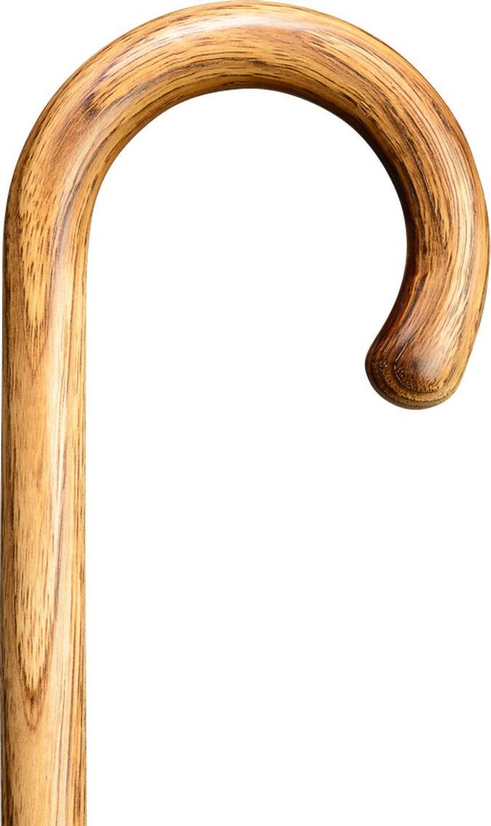 Rondhaak wandelstok Hickory