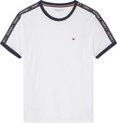 Tommy Hilfiger Sportshirt - Maat M  - Mannen - wit/ navy/ rood